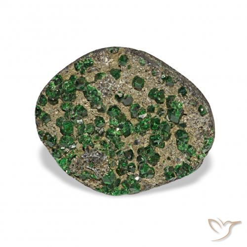 6.73ct Grün Uwarowit-Granat-Druse, Fantasie, Lichtundurchlässig