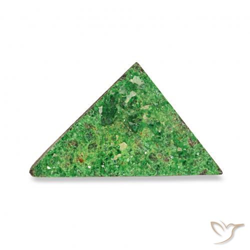 4.85ct dunkelgrün Uwarowit-Granat-Druse, Trillion, Lichtundurchlässig