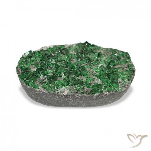 9,17 ctw natürlicher Grün Uwarowit-Granat-Druse, Oval, Lichtundurchlässig