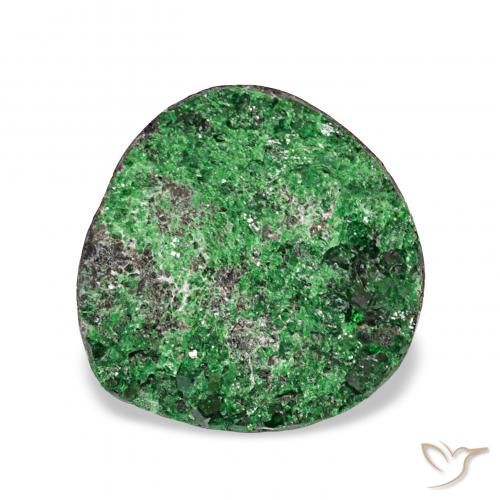 5.47ct Grün Uwarowit-Granat-Druse, Fantasie, Lichtundurchlässig
