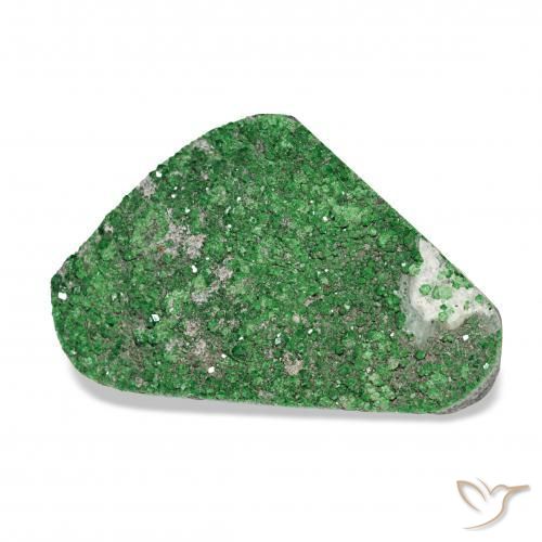 9,17 ctw natürlicher Deep Earthy Green Uwarowit-Granat-Druse, Fantasie, Lichtundurchlässig