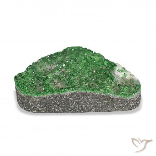 9,17 ctw natürlicher Deep Earthy Green Uwarowit-Granat-Druse, Fantasie, Lichtundurchlässig