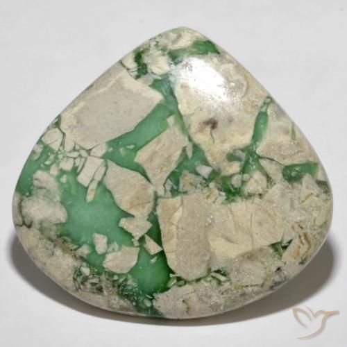 55.35ct Natürlicher Mittelgrün Variszit, Birnenform, Lichtundurchlässig