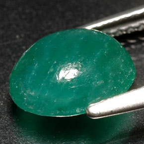 1,98 ctw natürlicher grüner Verdith, Oval Schliff, Lichtdurchlässig