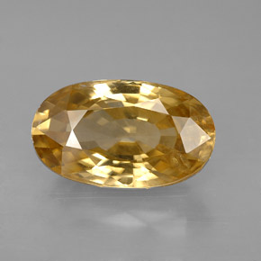 6,99 ctw natürlicher gelber Zirkon, Oval Schliff, VS