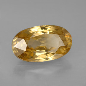 6,99 ctw natürlicher gelber Zirkon, Oval Schliff, VS