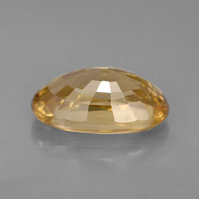 6,99 ctw natürlicher gelber Zirkon, Oval Schliff, VS