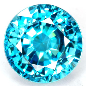 4,43 ctw natürlicher blauer Zirkon, Rundschliff, VVS-VS
