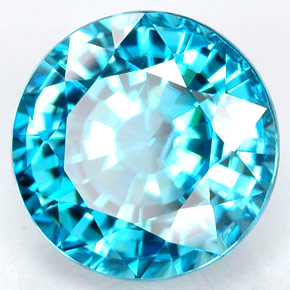 4,43 ctw natürlicher blauer Zirkon, Rundschliff, VVS-VS