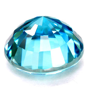 4,43 ctw natürlicher blauer Zirkon, Rundschliff, VVS-VS
