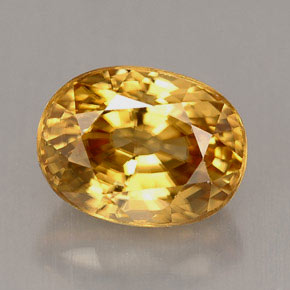 3,75 ctw natürlicher gelber Zirkon, Oval Schliff, VS