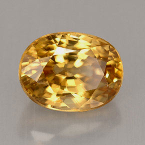 3,75 ctw natürlicher gelber Zirkon, Oval Schliff, VS