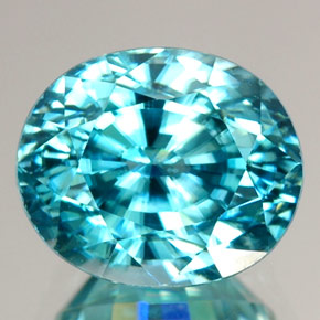 3,54 ctw natürlicher blauer Zirkon, Oval Schliff, VVS