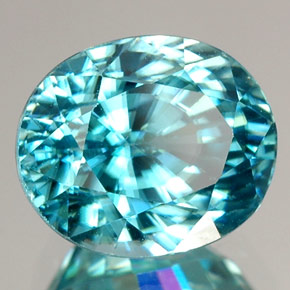 3,54 ctw natürlicher blauer Zirkon, Oval Schliff, VVS