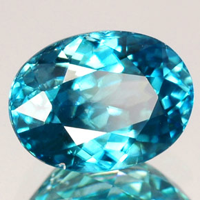 2,49 ctw natürlicher blauer Zirkon, Oval Schliff, VVS-VS