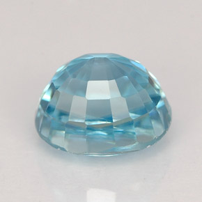 2,99 ctw natürlicher blauer Zirkon, Oval Schliff, VVS