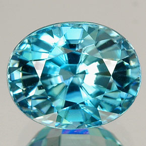 4,20 ctw natürlicher blauer Zirkon, Oval Schliff, VVS