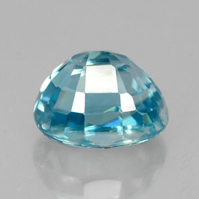 2,92 ctw natürlicher blauer Zirkon, Oval Schliff, VS