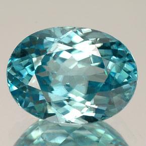 3,29 ctw natürlicher blauer Zirkon, Oval Schliff, VVS