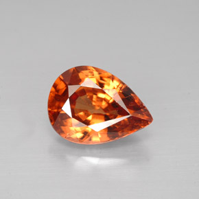 9,17 ctw natürlicher gold-orange Zirkon, Birnenform, VS