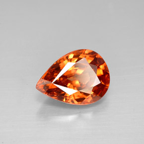 9,17 ctw natürlicher gold-orange Zirkon, Birnenform, VS