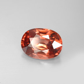 3,05 ctw natürlicher orangefarbener Zirkon, Oval Schliff, VVS-VS