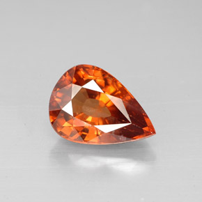 3,05 ctw natürlicher orangefarbener Zirkon, Birnenform, VS