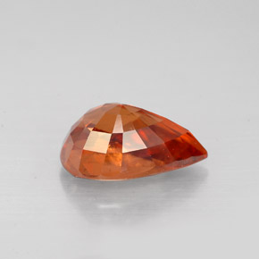 3,05 ctw natürlicher orangefarbener Zirkon, Birnenform, VS