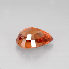 3,12 ctw natürlicher orangefarbener Zirkon, Birnenform, VVS-VS