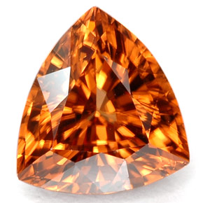 3,57 ctw natürlicher orangefarbener Zirkon, Trillion, VVS-VS