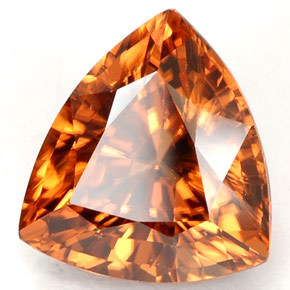 3,57 ctw natürlicher orangefarbener Zirkon, Trillion, VVS-VS