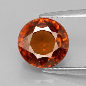 4,18 ctw natürlicher orangefarbener Zirkon, Rundschliff, VS