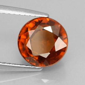 4,18 ctw natürlicher orangefarbener Zirkon, Rundschliff, VS