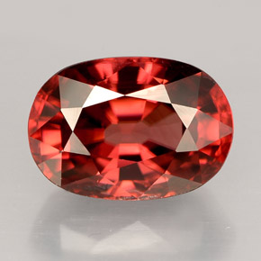 4,50 ctw natürlicher orangefarbener Zirkon, Oval Schliff, VVS