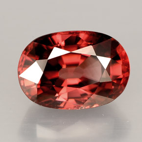 4,50 ctw natürlicher orangefarbener Zirkon, Oval Schliff, VVS
