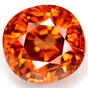 4,64 ctw natürlicher orangefarbener Zirkon, Oval Schliff, VVS