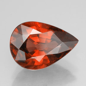 4,14 ctw natürlicher orangefarbener Zirkon, Birnenform, VVS
