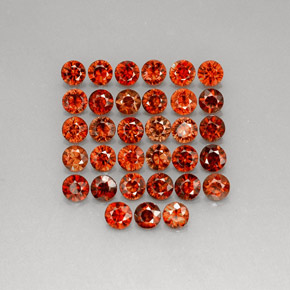  ct natürliche orangefarbener Zirkon-Edelsteine, Rundschliff, VVS-VS