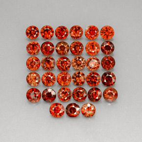  ct natürliche orangefarbener Zirkon-Edelsteine, Rundschliff, VVS-VS
