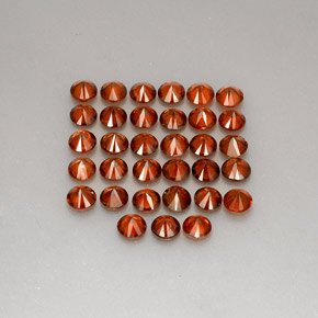  ct natürliche orangefarbener Zirkon-Edelsteine, Rundschliff, VVS-VS