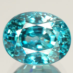 5,80 ctw natürlicher blauer Zirkon, Oval Schliff, VVS-VS