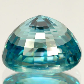5,80 ctw natürlicher blauer Zirkon, Oval Schliff, VVS-VS