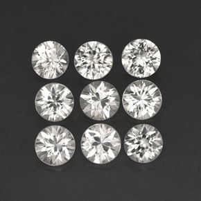  ct natürliche weißer Zirkon-Edelsteine, Rundschliff, VVS