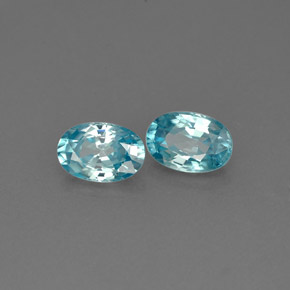  ct natürliche blauer Zirkon-Edelsteine, Oval Schliff, VVS