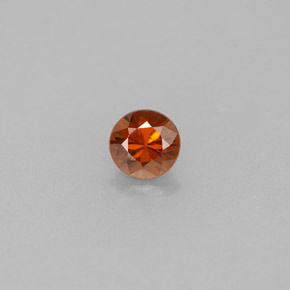 0,45 ctw natürlicher orangefarbener Zirkon, Rundschliff, VVS