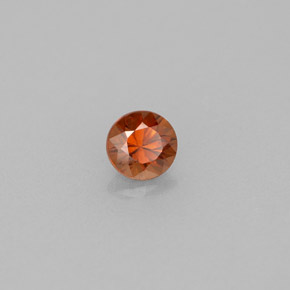 0,45 ctw natürlicher orangefarbener Zirkon, Rundschliff, VVS