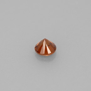0,45 ctw natürlicher orangefarbener Zirkon, Rundschliff, VVS