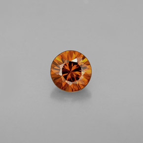 0,60 ctw natürlicher orangefarbener Zirkon, Rundschliff, VVS