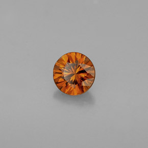 0,60 ctw natürlicher orangefarbener Zirkon, Rundschliff, VVS