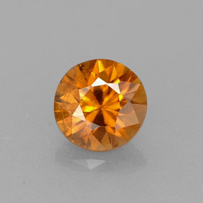 0,57 ctw natürlicher orangefarbener Zirkon, Rundschliff, VS